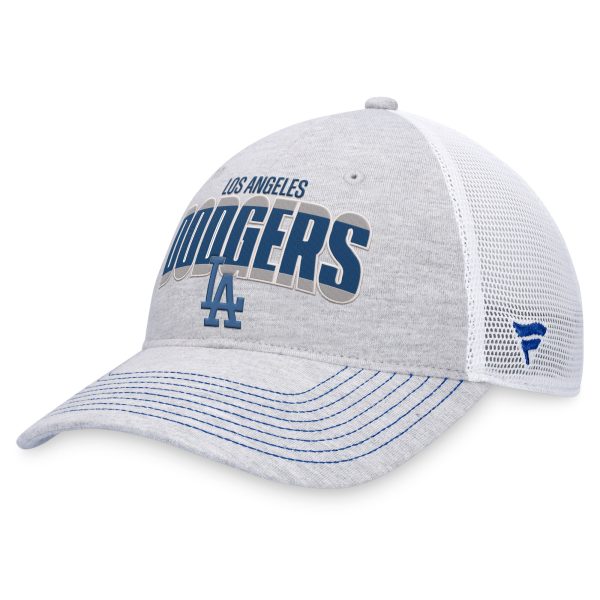 LA Dodgers Jerseys Store – mens los angeles dodgers fanatics heather graywhite logo trucker adjustable hat Baseball Jerseys and Hats