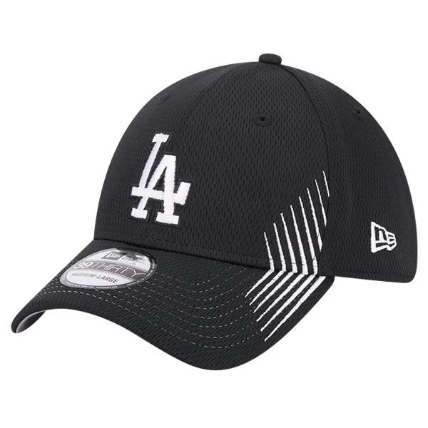 LA Dodgers Jerseys Store – mens los angeles dodgers new era black active dash mark 39thirty flex hat Baseball Jerseys and Hats