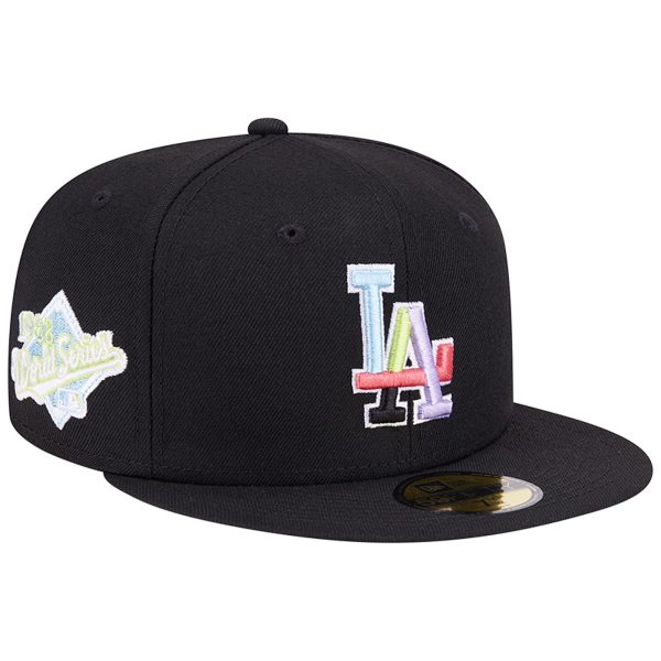LA Dodgers Jerseys Store – mens los angeles dodgers new era black multi-color pack 59fifty fitted hat Baseball Jerseys and Hats