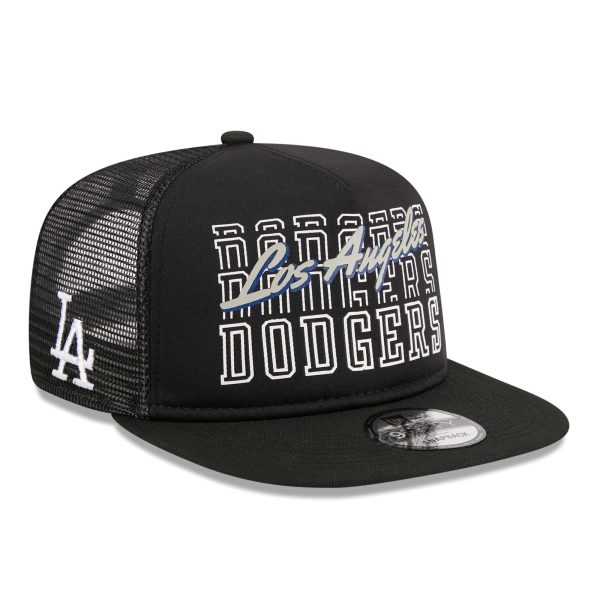 LA Dodgers Jerseys Store – mens los angeles dodgers new era black street team a-frame trucker 9fifty snapback hat Baseball Jerseys and Hats