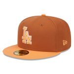 LA Dodgers Jerseys Store – mens los angeles dodgers new era brownorange spring color basic two-tone 59fifty fitted hat Baseball Jerseys and Hats