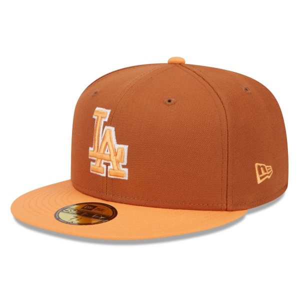 LA Dodgers Jerseys Store – mens los angeles dodgers new era brownorange spring color basic two-tone 59fifty fitted hat Baseball Jerseys and Hats