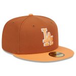 LA Dodgers Jerseys Store – mens los angeles dodgers new era brownorange spring color basic two-tone 59fifty fitted hat Baseball Jerseys and Hats