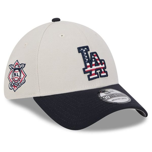 LA Dodgers Jerseys Store – mens los angeles dodgers new era khakiblack 2024 fourth of july 39thirty flex hat Baseball Jerseys and Hats