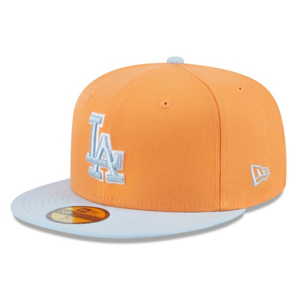 LA Dodgers Jerseys Store – mens los angeles dodgers new era orangelight blue spring color basic two-tone 59fifty fitted hat Baseball Jerseys and Hats
