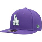 LA Dodgers Jerseys Store – mens los angeles dodgers new era purple lime side patch 59fifty fitted hat Baseball Jerseys and Hats