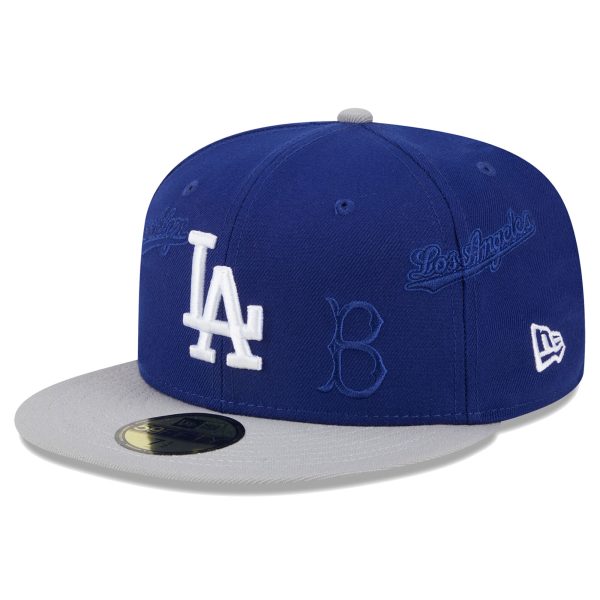 LA Dodgers Jerseys Store – mens los angeles dodgers new era royalgray multi logo 59fifty fitted hat Baseball Jerseys and Hats