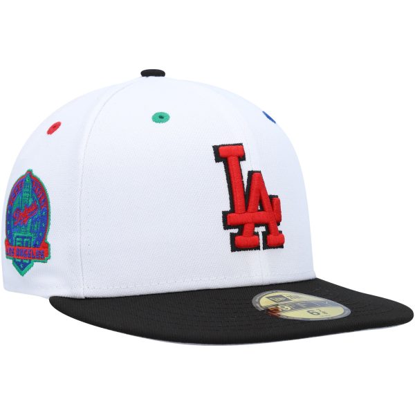 LA Dodgers Jerseys Store – mens los angeles dodgers new era whiteblack 60th anniversary primary eye 59fifty fitted hat Baseball Jerseys and Hats