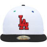 LA Dodgers Jerseys Store – mens los angeles dodgers new era whiteblack 60th anniversary primary eye 59fifty fitted hat Baseball Jerseys and Hats