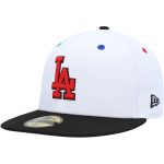 LA Dodgers Jerseys Store – mens los angeles dodgers new era whiteblack 60th anniversary primary eye 59fifty fitted hat Baseball Jerseys and Hats
