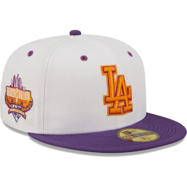 LA Dodgers Jerseys Store – mens los angeles dodgers new era whitepurple 40th anniversary at dodger stadium grape lolli 59fifty fitted hat Baseball Jerseys and Hats