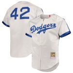 LA Dodgers Jerseys Store – mens brooklyn dodgers jackie robinson mitchell  ness gray cooperstown collection authentic jersey Baseball Jerseys and Hats