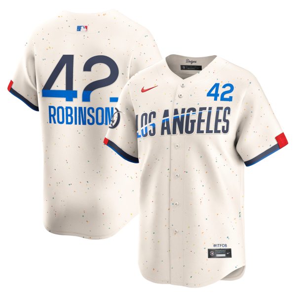 LA Dodgers Jerseys Store – mens los angeles dodgers jackie robinson nike cream 2024 city connect limited player jersey Baseball Jerseys and Hats