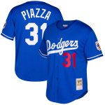 LA Dodgers Jerseys Store – mens los angeles dodgers mike piazza mitchell  ness royal cooperstown collection mesh batting practice button-up jersey Baseball Jerseys and Hats