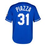 LA Dodgers Jerseys Store – mens los angeles dodgers mike piazza mitchell  ness royal cooperstown collection mesh batting practice button-up jersey Baseball Jerseys and Hats