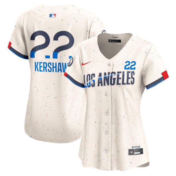 LA Dodgers Jerseys Store – womens los angeles dodgers clayton kershaw nike cream 2024 city connect limited player jersey Baseball Jerseys and Hats